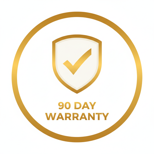 90 Day Warranty shield icon
